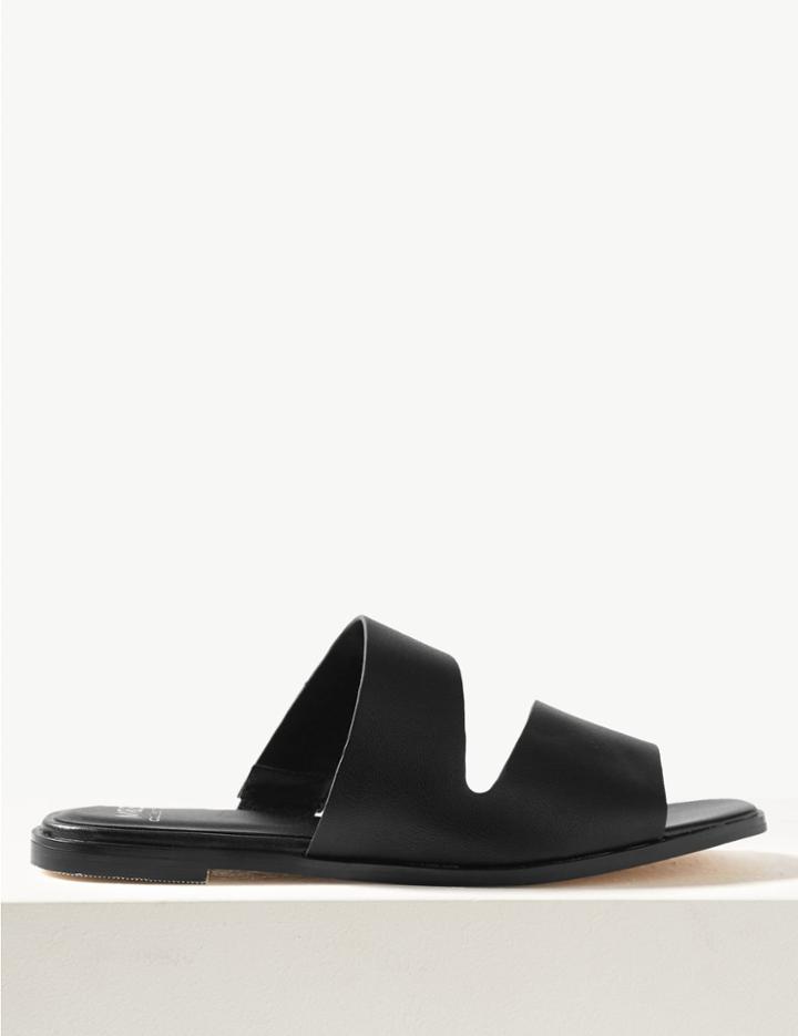 Marks & Spencer Asymmetric Mule Sandals Black