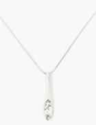 Marks & Spencer Silver Plated Navette Drop Necklace Silver