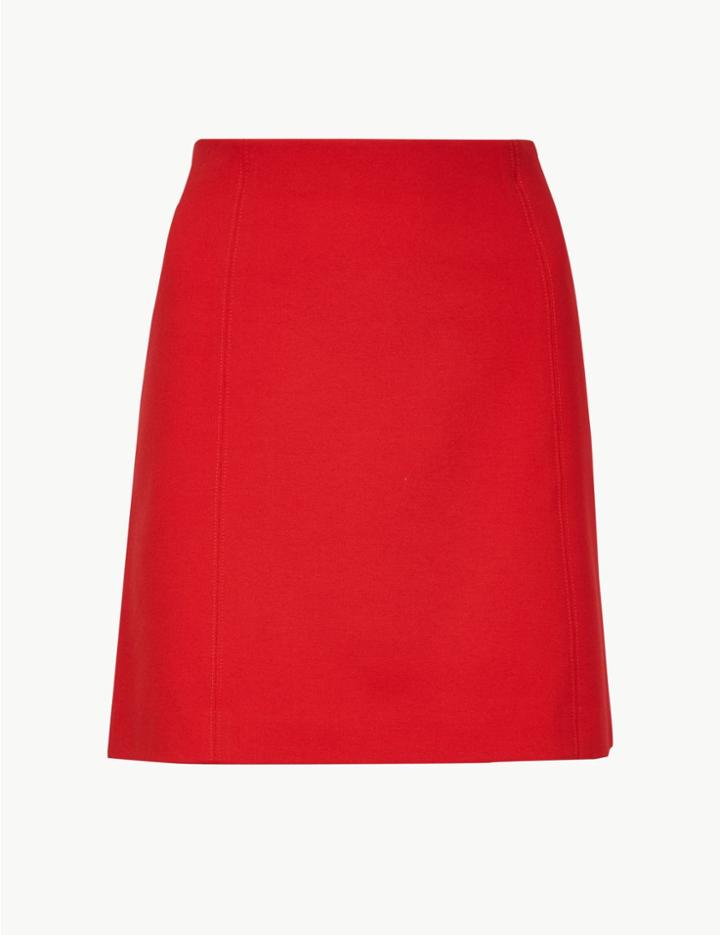 Marks & Spencer Jersey A-line Mini Skirt Red