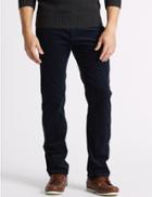 Marks & Spencer Straight Fit Corduroy With Stretch Navy