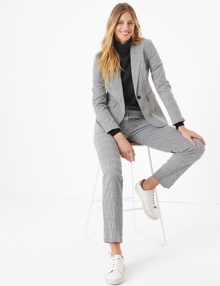 Marks & Spencer Checked Ankle Grazer Trousers