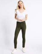 Marks & Spencer Mid Rise Super Skinny Jeans Khaki