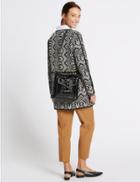 Marks & Spencer Leather Buckle Across Body Bag Black