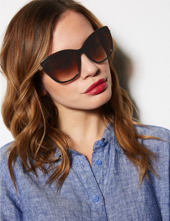 Marks & Spencer Carmel Cat Eye Sunglasses Brown Mix