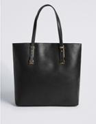 Marks & Spencer Faux Leather Carry All Shopper Bag Black
