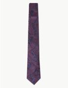 Marks & Spencer Luxury Silk Paisley Print Tie Red Mix