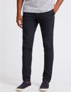 Marks & Spencer Skinny Fit Pure Cotton Chinos Navy