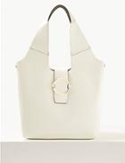 Marks & Spencer Faux Leather Ring Detail Hobo Bag White