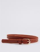Marks & Spencer Faux Leather Contrast Tip Hip Belt Light Tan Mix