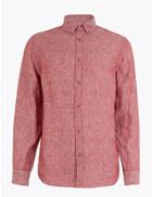 Marks & Spencer Pure Linen Shirt Dark Red