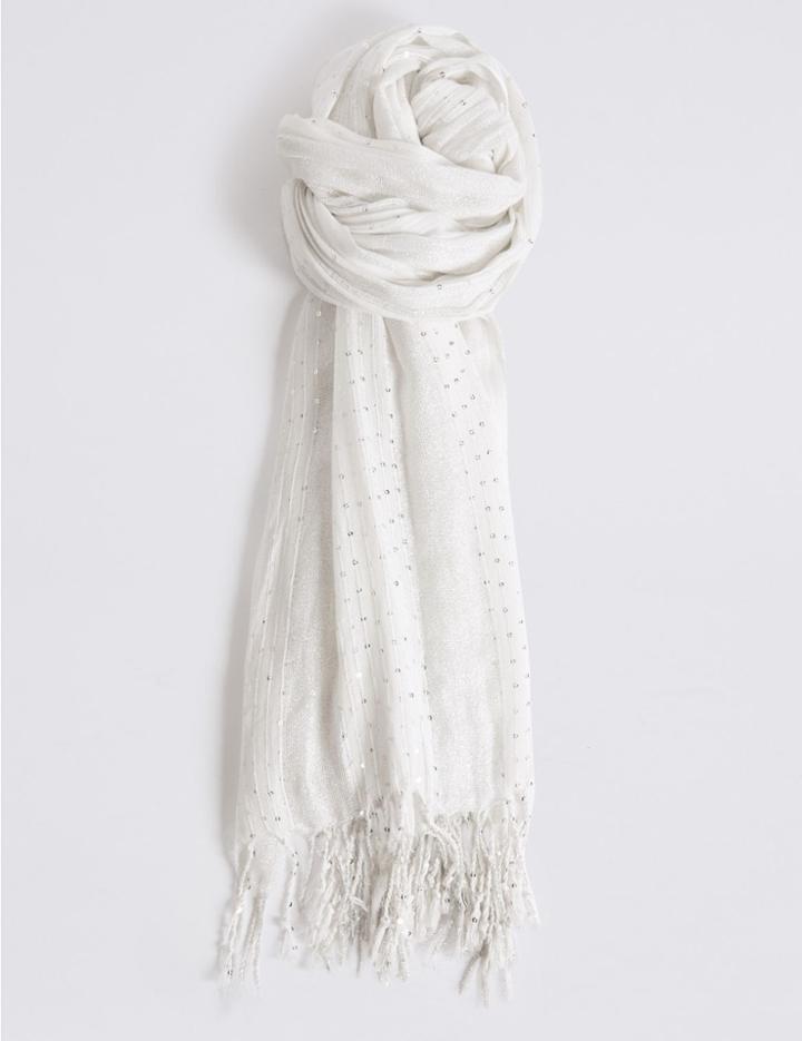 Marks & Spencer Sequin Striped Scarf