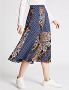 Marks & Spencer Smock A-line Skirt Red Mix