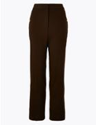 Marks & Spencer Straight Leg 7/8th Trousers Chocolate