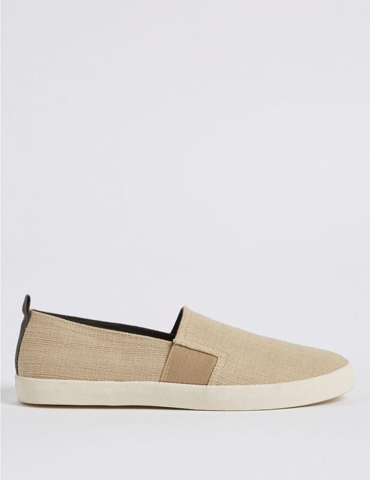 Marks & Spencer Cupped Slip-on Pump Shoes Light Putty