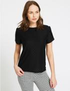 Marks & Spencer Spotted Round Neck Short Sleeve T-shirt Black