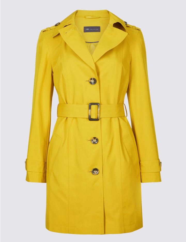 Marks & Spencer Trench Coat With Stormwear&trade; Winter Lime