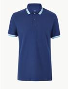 Marks & Spencer Pure Cotton Polo Shirt Marine