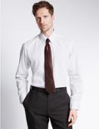 Marks & Spencer Pure Cotton Easy To Iron Tailored Fit Shirt White