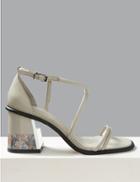 Marks & Spencer Leather Ankle Strap Sandals Putty