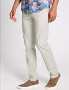 Marks & Spencer Slim Fit Pure Cotton Chinos Ecru