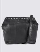 Marks & Spencer Leather Eyelet Slouch Across Body Bag Indigo