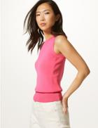 Marks & Spencer Round Neck Sleeveless Knitted Top Pink