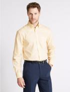 Marks & Spencer Easy To Iron Regular Fit Oxford Shirt Yellow