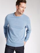 Marks & Spencer Crew Neck Sweatshirt Blue Mix