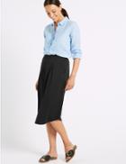 Marks & Spencer Jersey A-line Midi Skirt Black