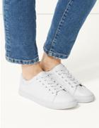 Marks & Spencer Lace-up Star Embossed Trainers White