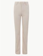 Marks & Spencer Sateen Roma Rise Straight Leg Jeans Putty