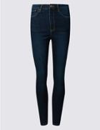 Marks & Spencer Petite High Rise Skinny Leg Jeans Dark Indigo
