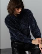 Marks & Spencer Sparkly Round Neck Jumper Dark Navy