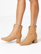 Marks & Spencer Leather Lace Up Ankle Boots Nude