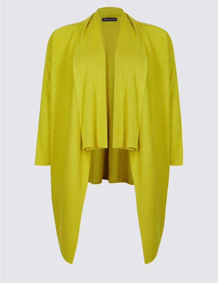 Marks & Spencer Curve Long Sleeve Cardigan Lime