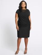 Marks & Spencer Curve Double Layer Bodycon Midi Dress Black