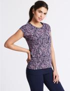 Marks & Spencer Elemental Double Layer Burnout Tee Dark Midnight