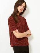 Marks & Spencer High Neck Short Sleeve Sweatshirt Brown Mix
