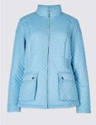 Marks & Spencer Padded & Quilted Jacket With Stormwear&trade; Soft Blue