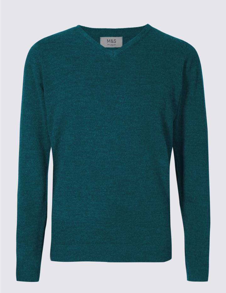 Marks & Spencer V-neck Jumper Dark Evergreen