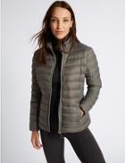 Marks & Spencer Padded Down & Feather Jacket With Stormwear&trade; Sage