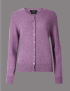 Marks & Spencer Pure Cashmere Button Through Cardigan Lilac