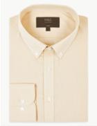 Marks & Spencer Cotton Blend Slim Fit Shirt Yellow