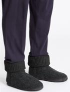 Marks & Spencer Knitted Slipper Boots With Freshfeet&trade; Grey