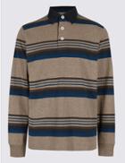 Marks & Spencer Pure Cotton Striped Rugby Top Natural Mix