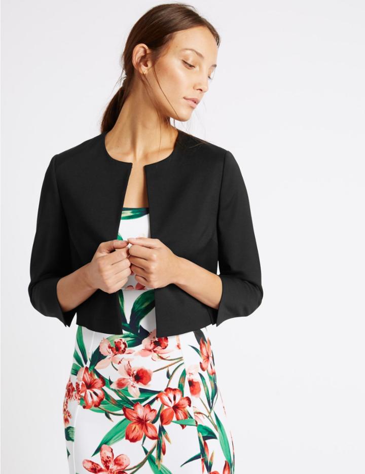 Marks & Spencer Cropped Bolero Jacket Black