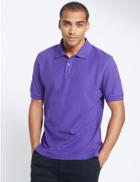 Marks & Spencer Pure Cotton Polo Shirt Violet