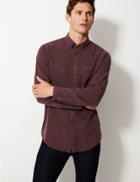 Marks & Spencer Soft Touch Shirt With Pocket Plum