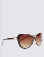 Marks & Spencer Pearl Arm Detail Oversized Sunglasses Brown Mix