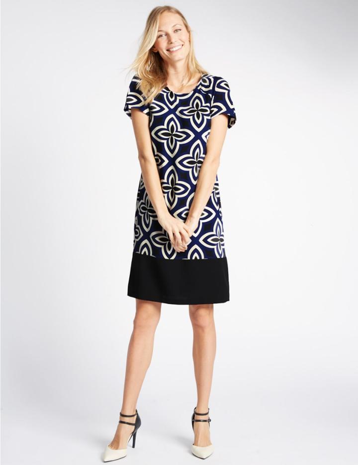Marks & Spencer Printed Short Sleeve Tunic Multi
